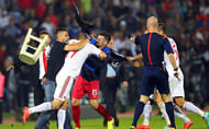 Serbia Albania match fight